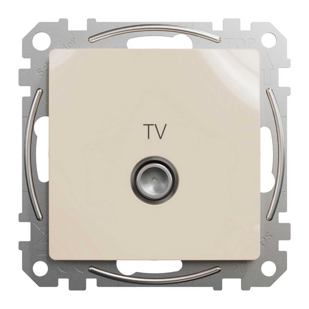 Розетка Schneider Sedna Design бежевая TV конечная ( SDD112471 )